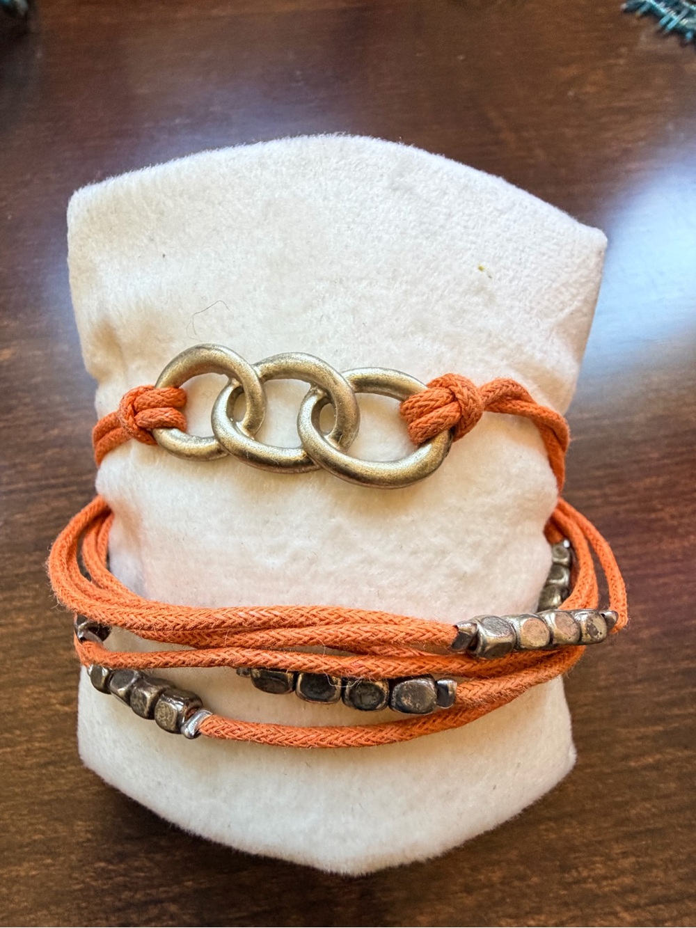 Orange Corded Bracelet Set